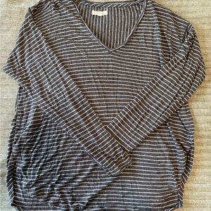 Madewell Striped V-Neck Women's Top